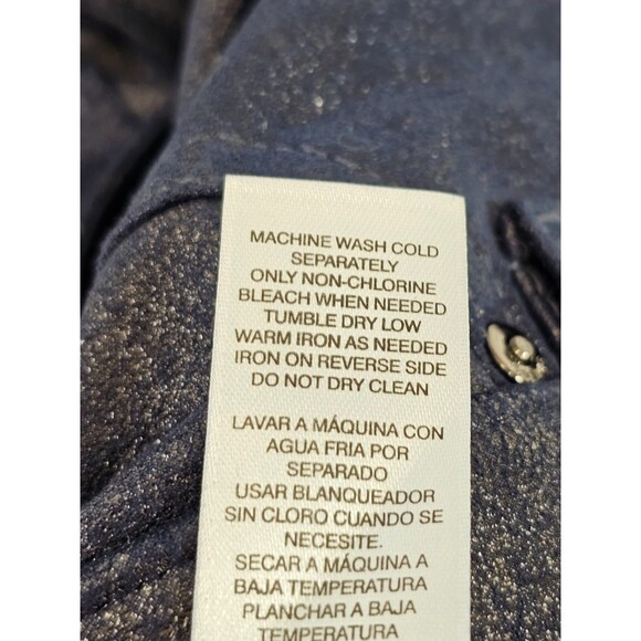 ALK Women's .5 Small Chico's Faux-Suede Knit Pants Stretch Slim Leg Denim Slacks - Picture 7 of 7